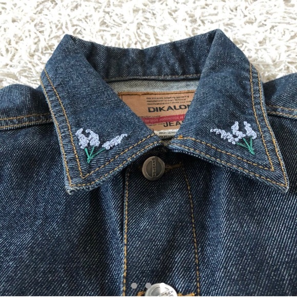 Lilac Embroidered Denim Jacket - Picture 3 of 3